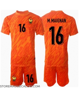 Francia Mike Maignan #16 Portiere Maglia Gara Trasferta Repliche Europei 2024 Bambino